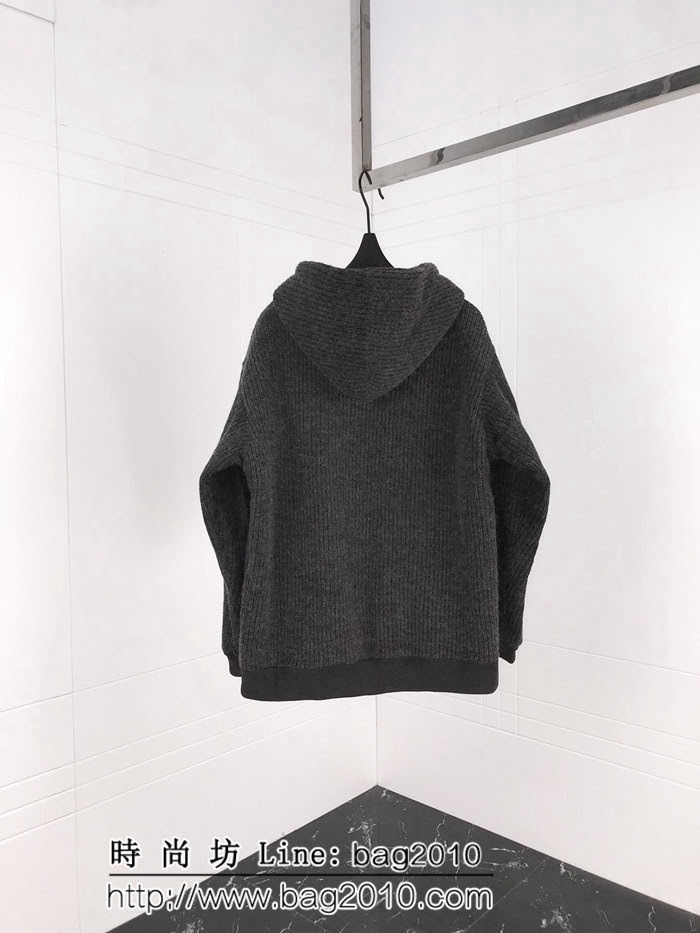 Chrome hearts 克羅心 18ss冬季新款 加厚 OS寬鬆版型 刺繡拼皮大毛衣外套 男女同款 ydi2606